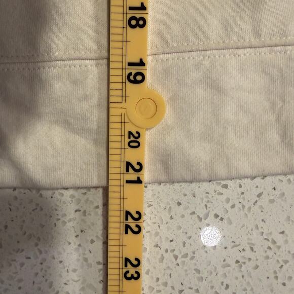 A New Day Cream Mock Neck Pullover Sweatshirt Pocket Front Women Medium Cozy - Picture 5 of 6